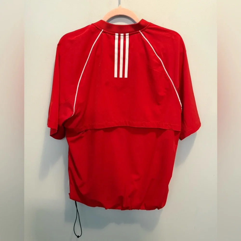 Adidas Fielder’s Choice Cage Jacket Red Small Sporty Dad Shirt Baseball